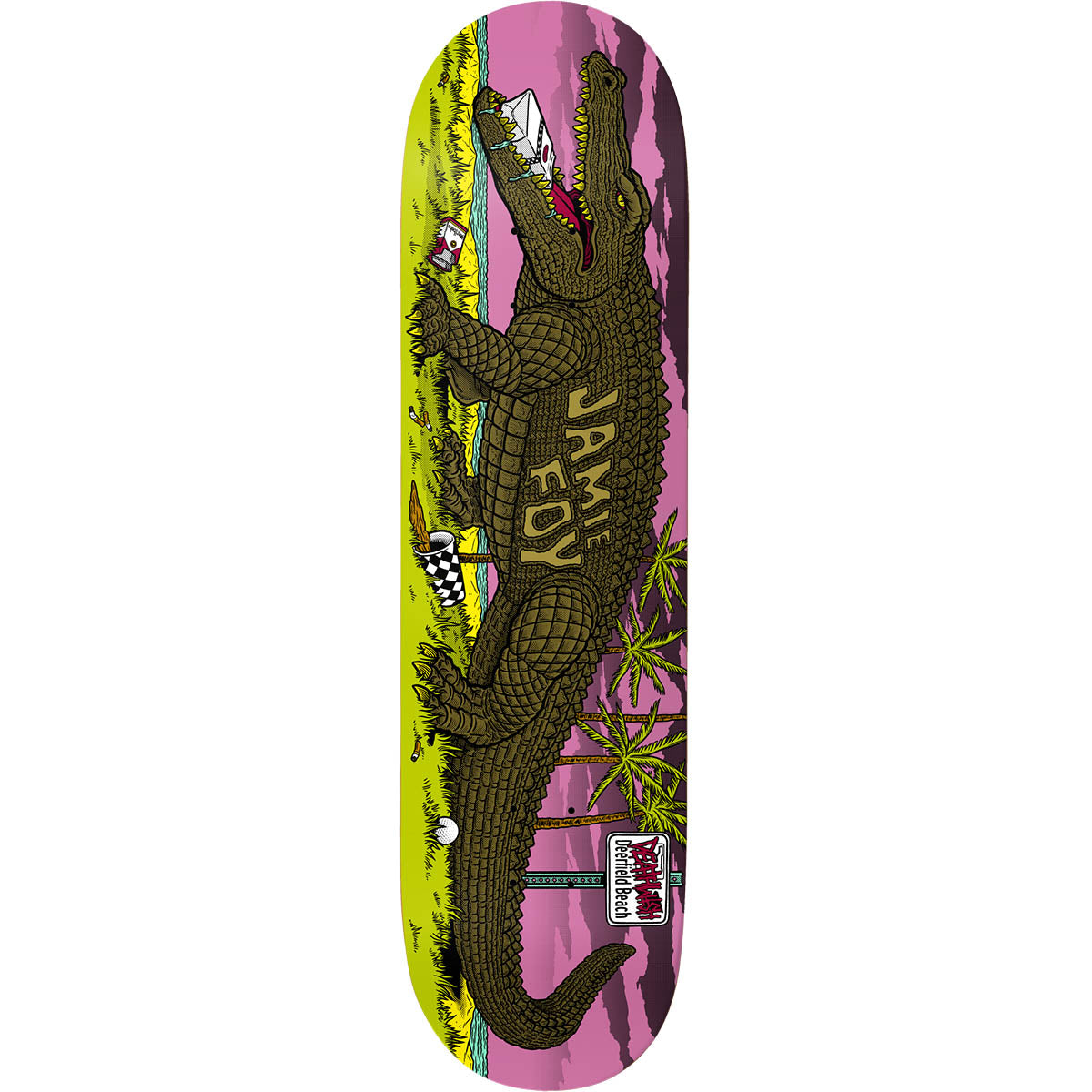 Deathwish - Jamie Foy Deerfield Mascot 8.25 Skateboard Deck.