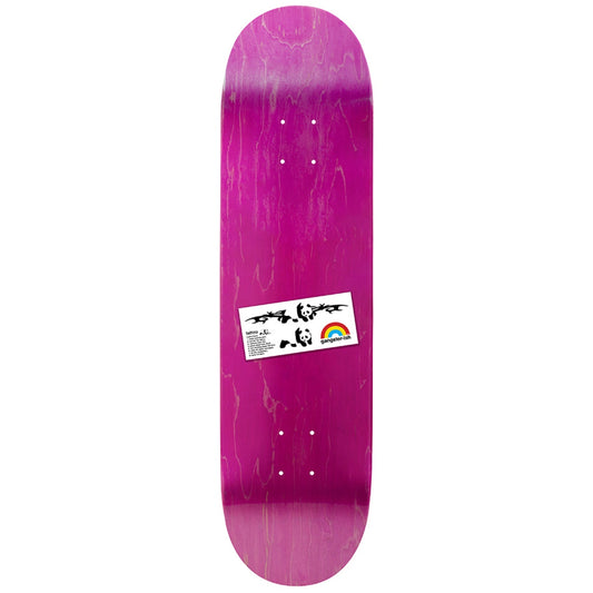 Enjoi Stardust Panda 8.25 Skateboard Deck Teal - top/reverse view