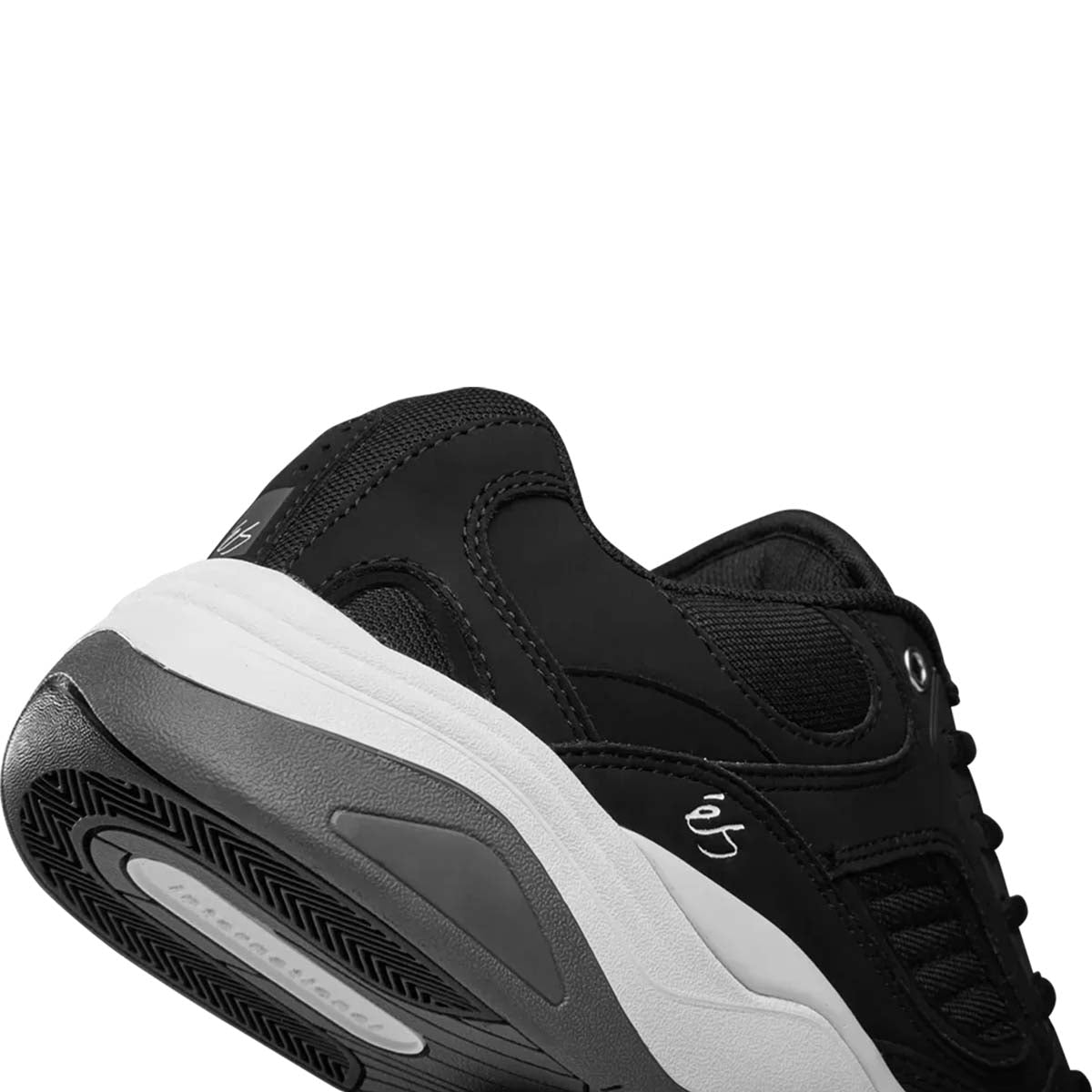 éS TJ Rogers Shoes Black/White/Grey Heel