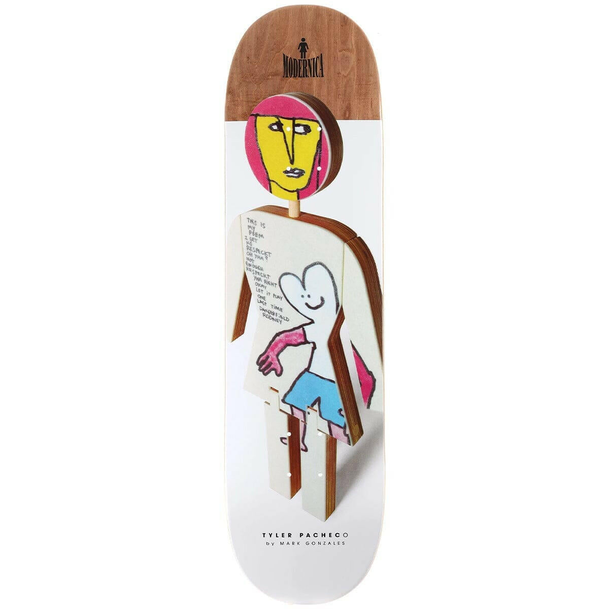 Girl - Tyler Pacheco Modernica 8.375 Skateboard Deck.