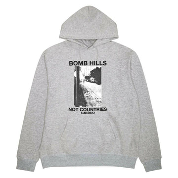 GX1000 - Bomb Hills Not Countries Hoodie Grey/Black.