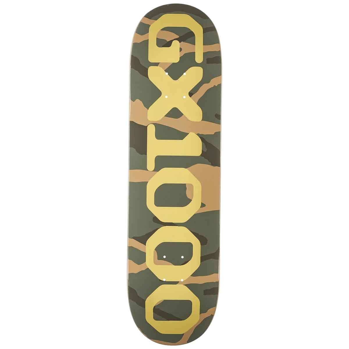 GX1000 OG Logo Camo Yellow 8.5 Skateboard Deck