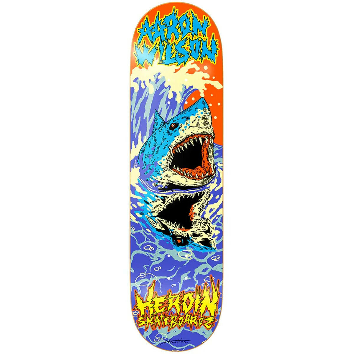 Heroin - Aaron Wilson Dead Reflections 8.5 Skateboard Deck.