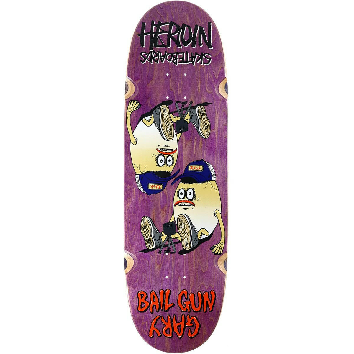 Heroin - Bail Gun Gary 4 9.75 Skateboard Deck.