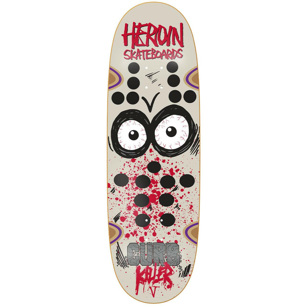 Heroin - Curb Killer 5 10.0 Skateboard Deck.