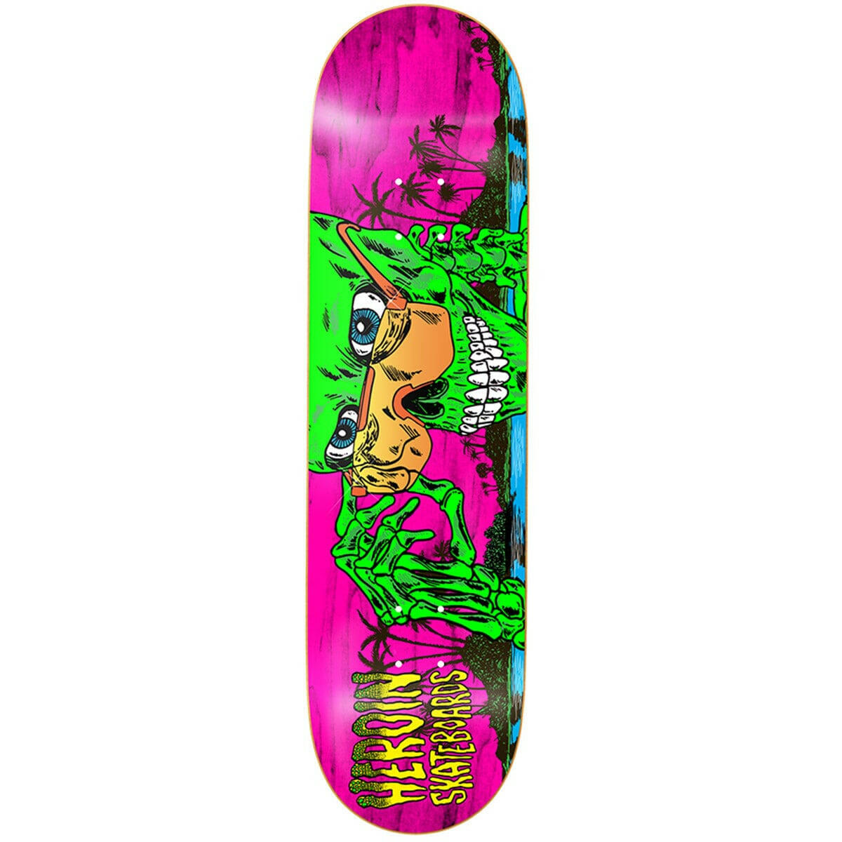 Heroin - Dalton Dern Skeleton 8.5 Skateboard Deck.