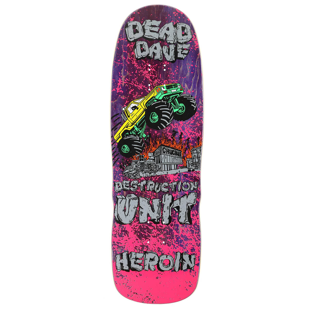 Heroin Dead Dave Knock Off Purple 10.1 Skateboard Deck