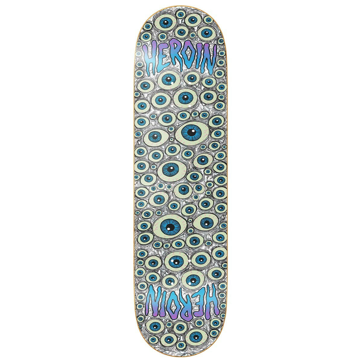 Heroin - Eyes Holographic 8.5 Skateboard Deck.