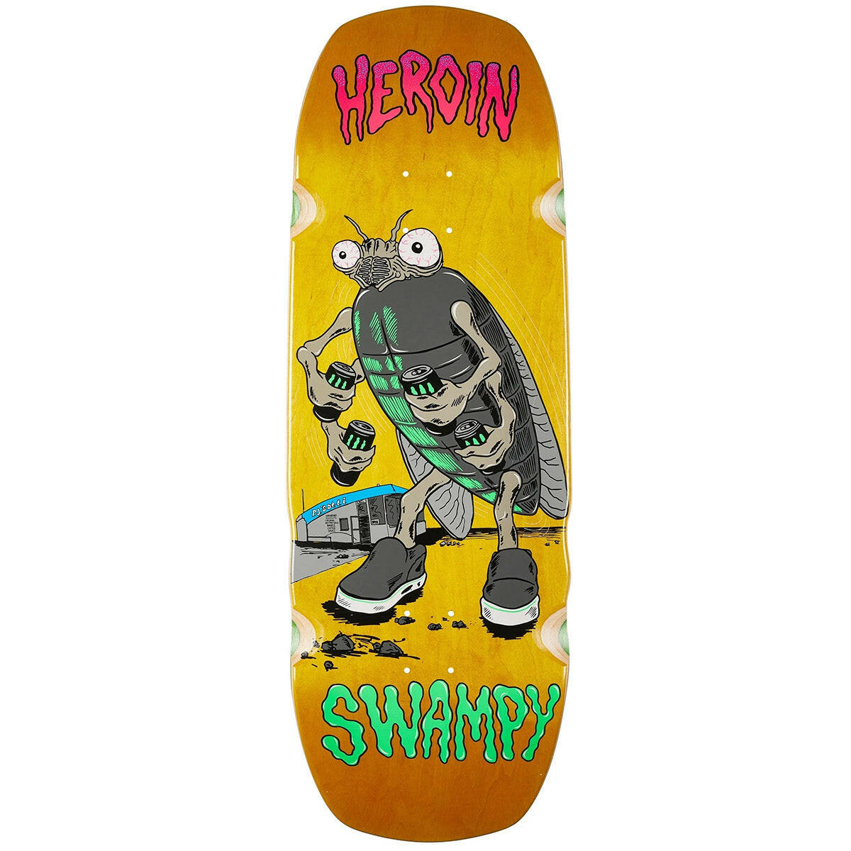 Heroin - Swampy Bug 10.75 Skateboard Deck.