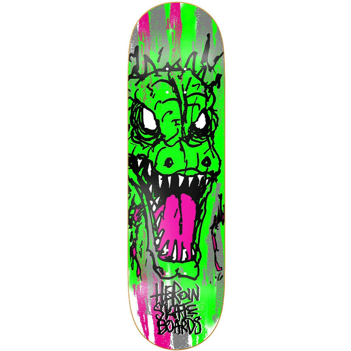 Heroin - Swampy Savages 9.0 Skateboard Deck.