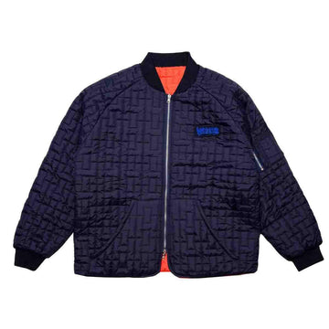 Hoddle - Reversible Bomber Jacket Navy/Orange.