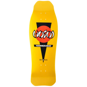 Hosoi - Hosoi Hammerhead Double Kick Yellow 10.25 Reissue Skateboard Deck.