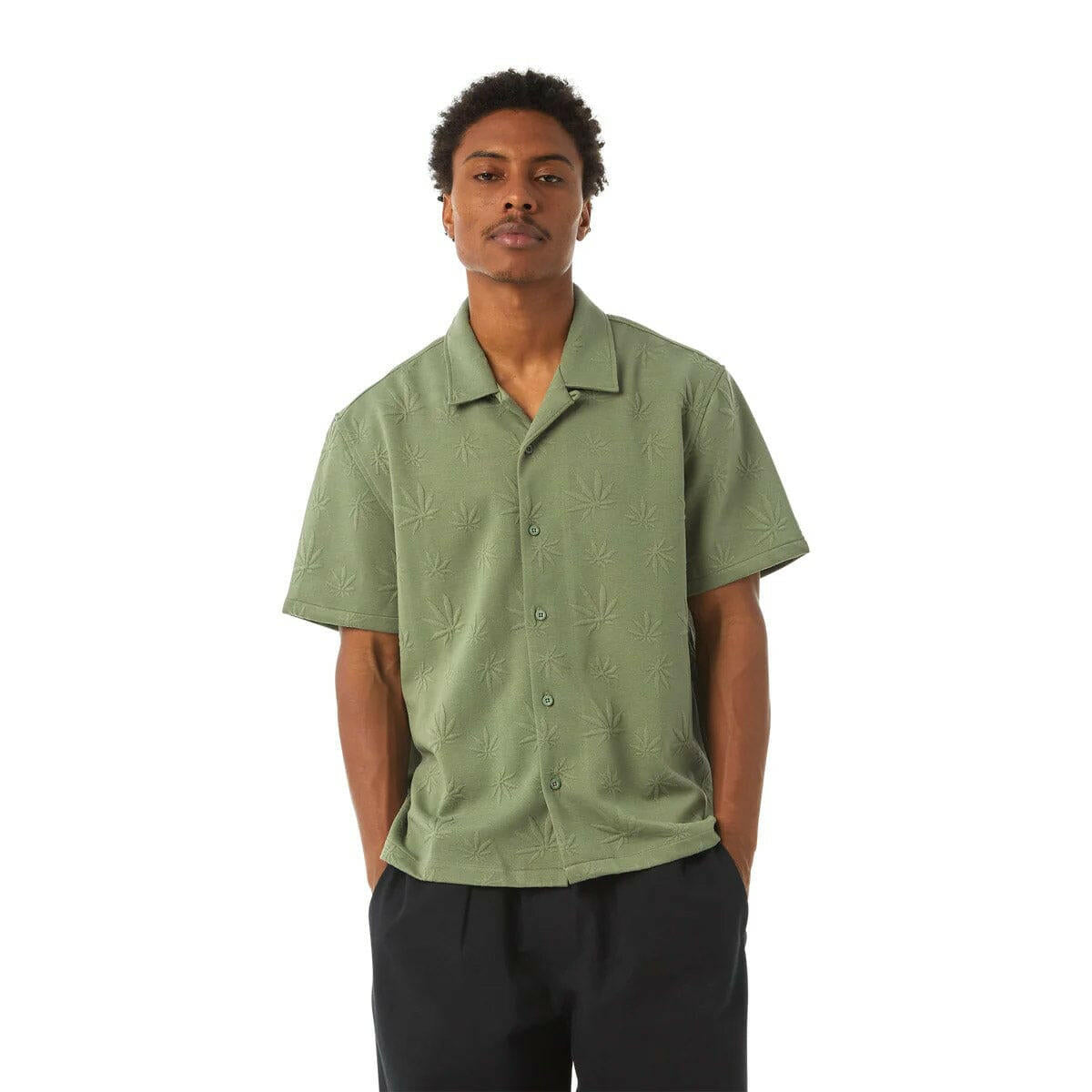 Huf - Plantlife Jacquard Shirt Moss.