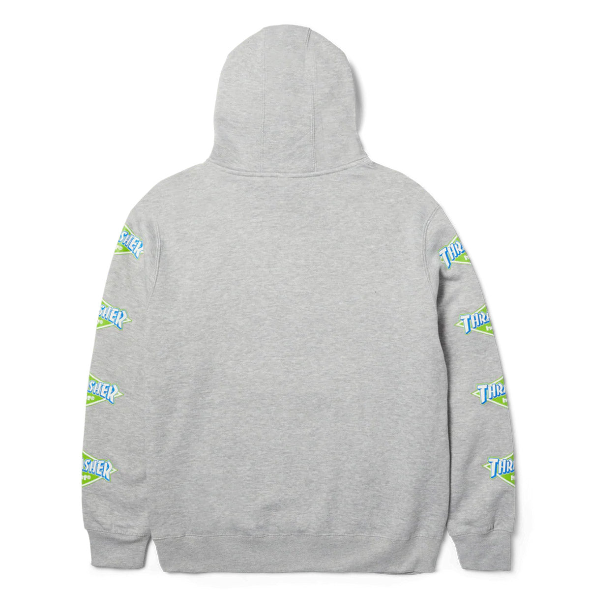 Huf Thrasher Logo Hoodie Heather Grey Back