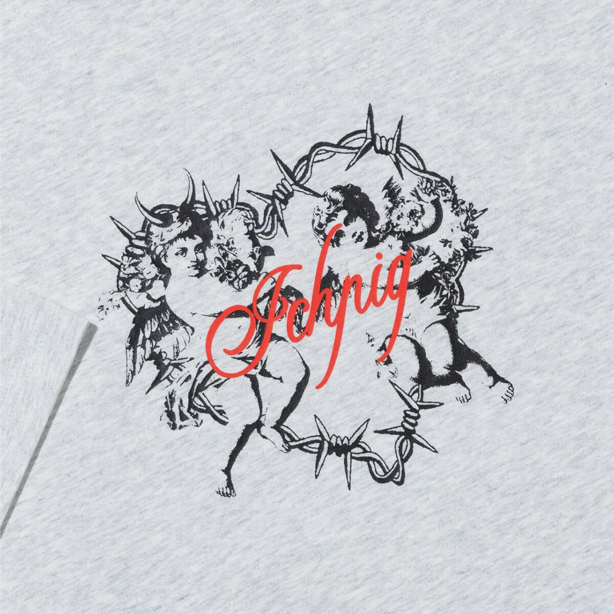 Ichpig - Cherub Heart Tee White Marle.