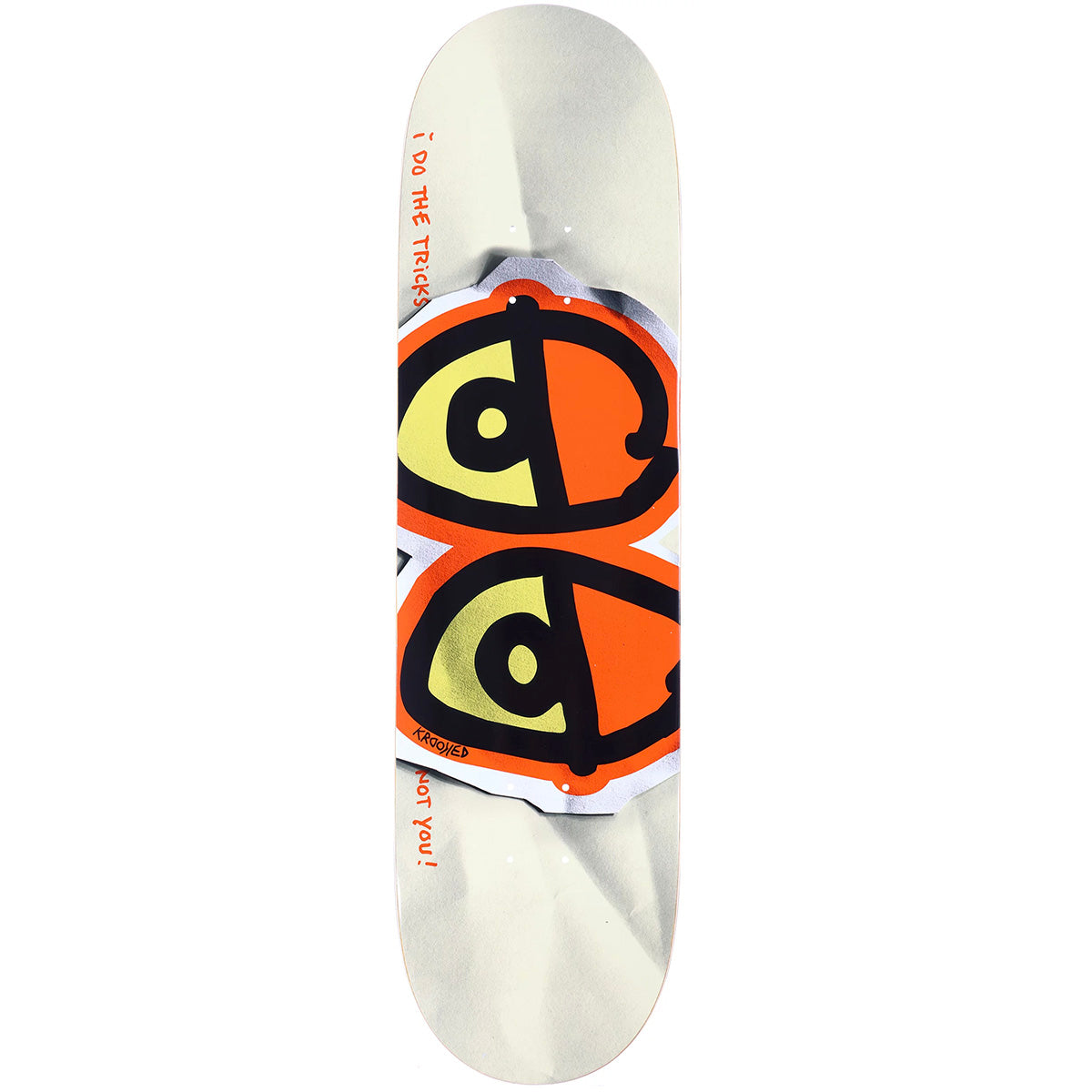 Krooked DBX Eyes Orange 8.5 Skateboard Deck