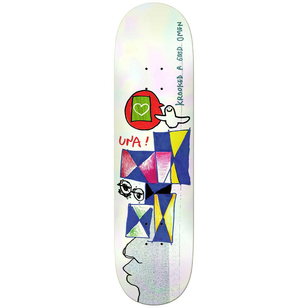 Krooked - Una Farrar Omen 8.06 Skateboard Deck.