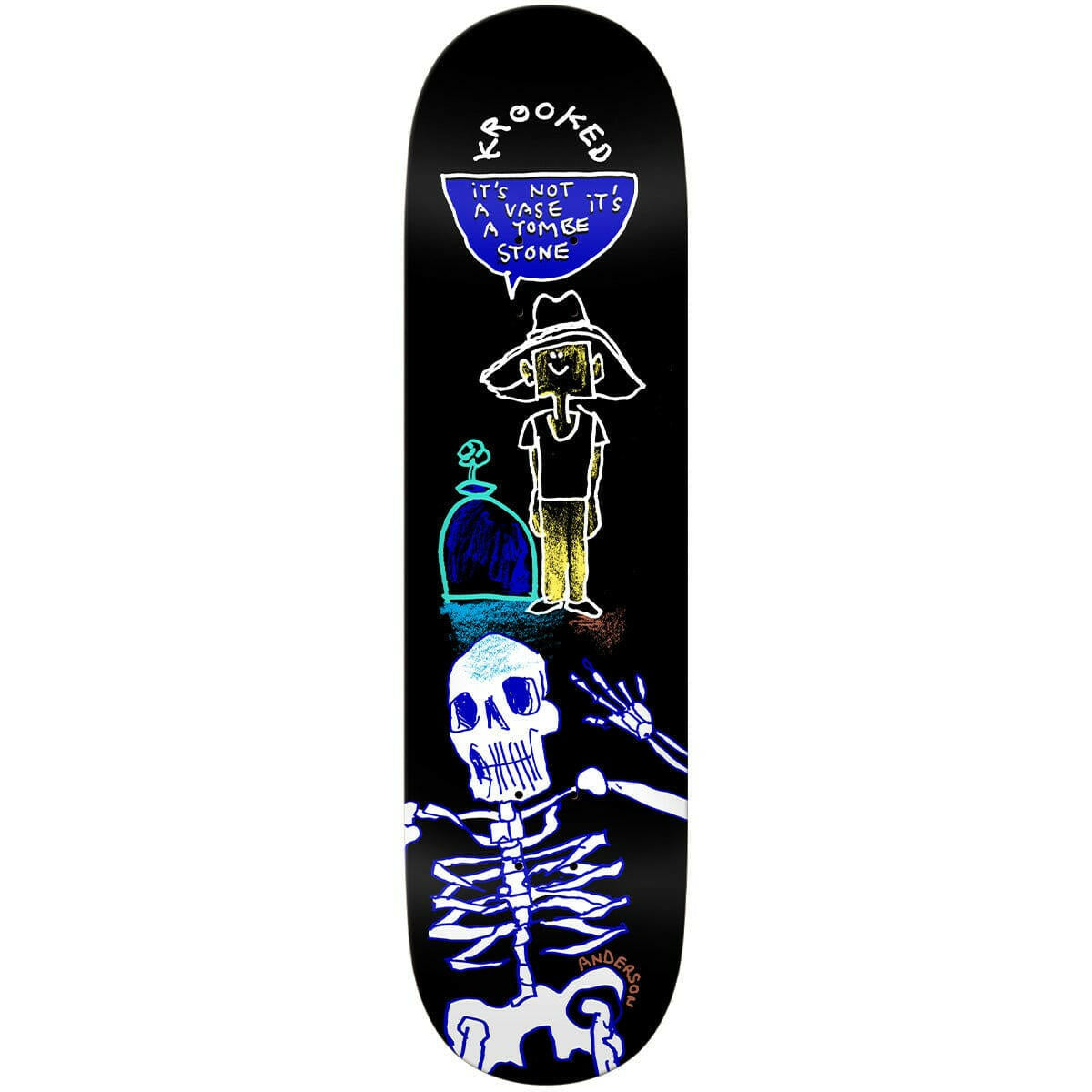 Krooked - Mike Anderson Tombe Stone 8.38 Skateboard Deck.
