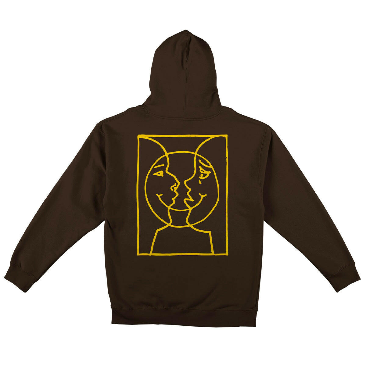 Krooked - Moonsmile Raw Hoodie Brown.