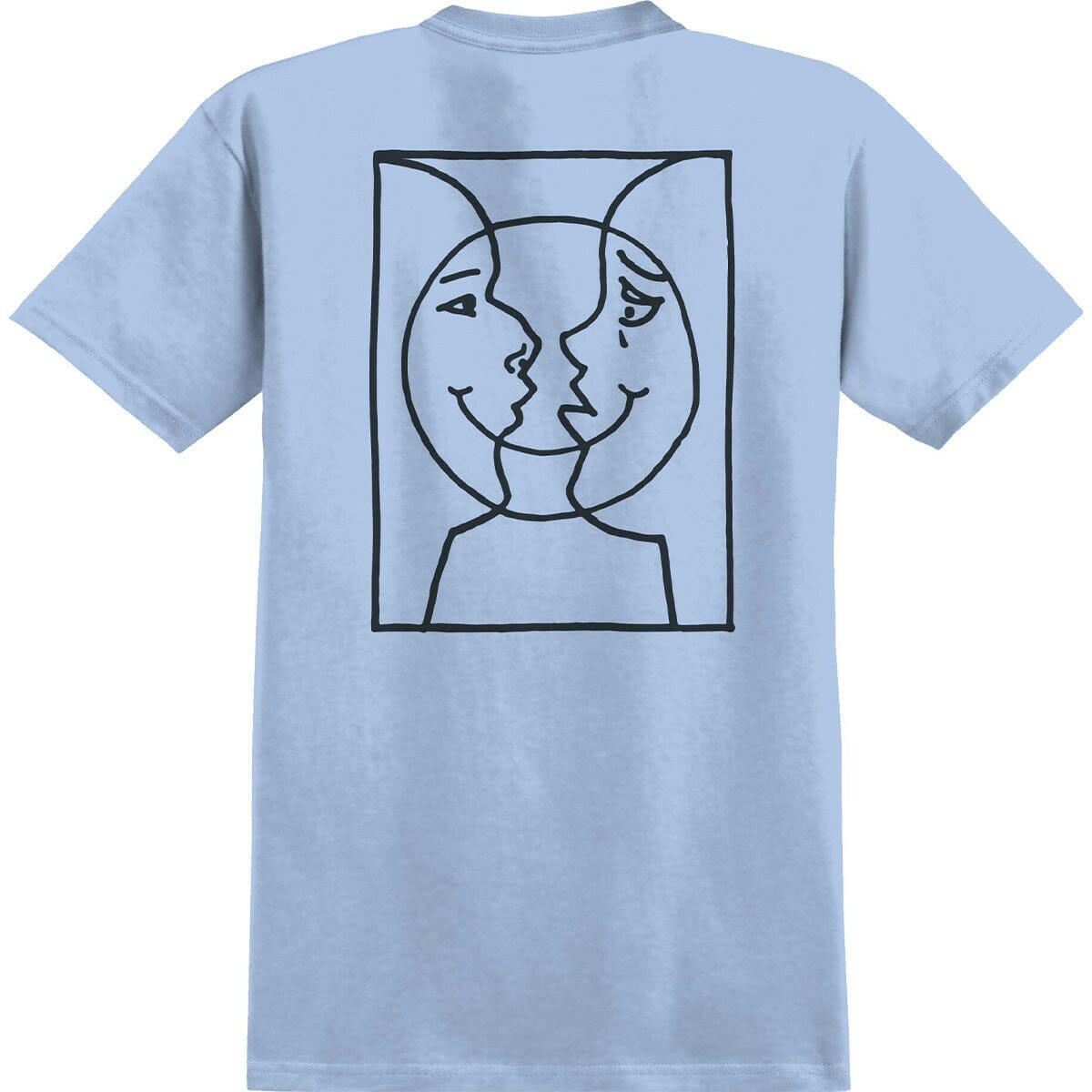Krooked - Moonsmile Raw Tee Light Blue/Black.