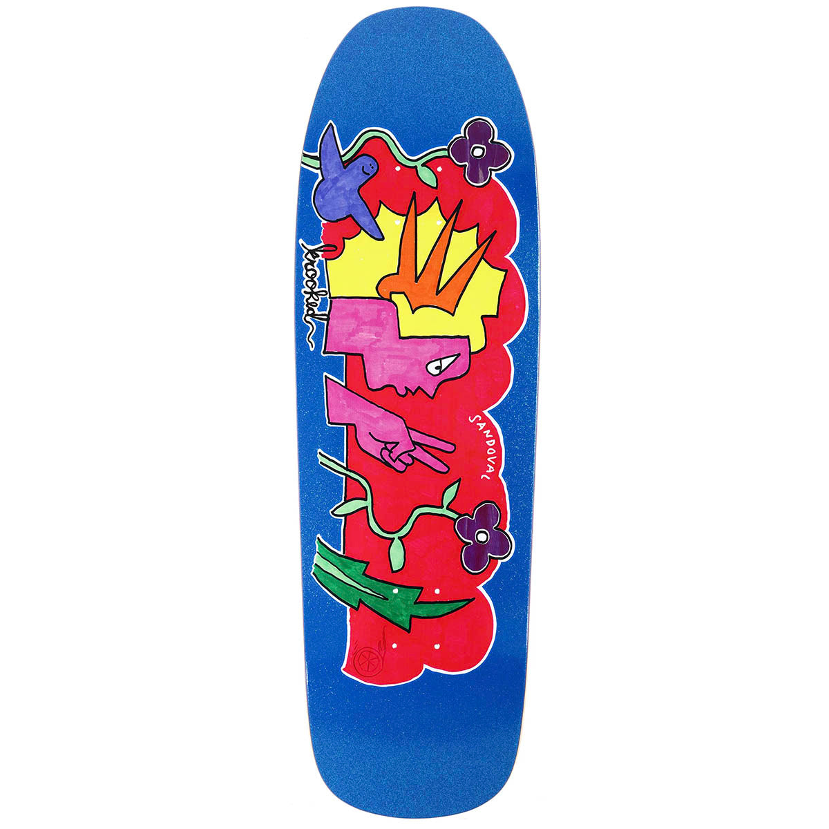 Krooked Ronnie Sandoval Peace Sign 9.81 Skateboard Deck