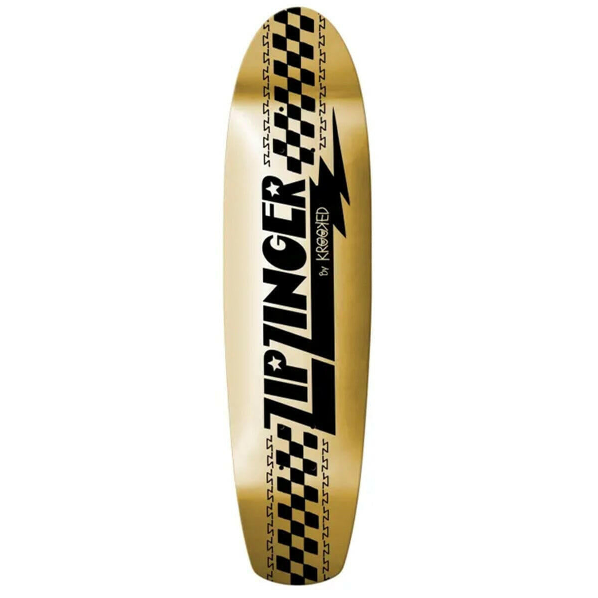Krooked - Zip Zinger Gold 7.75 Skateboard Deck.