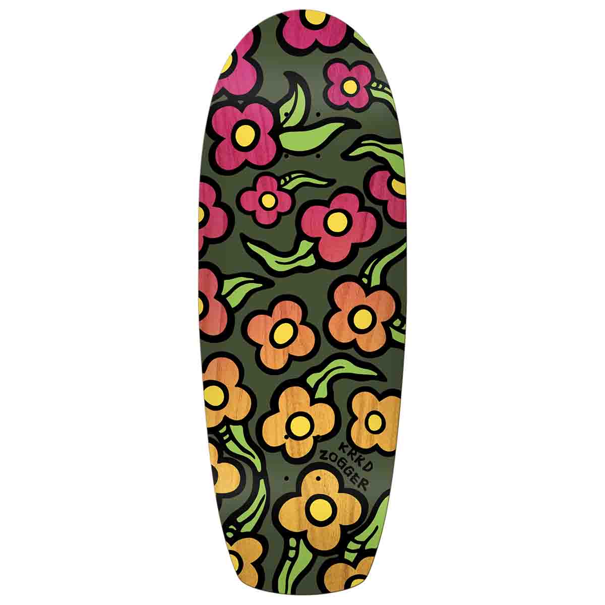 Krooked Zogger Wildstyle Flowers 10.75 Skateboard Deck