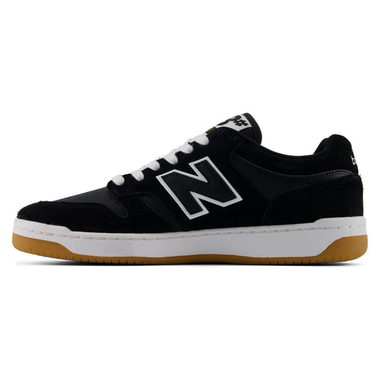 New Balance 480 Shoes Black/White/Gum inner side view