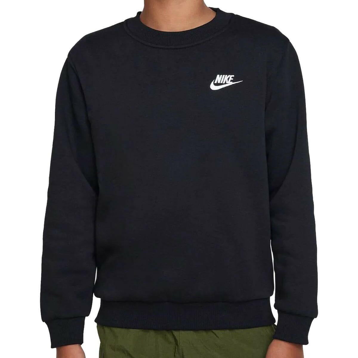 Nike - Club Fleece Youth Crew Black.