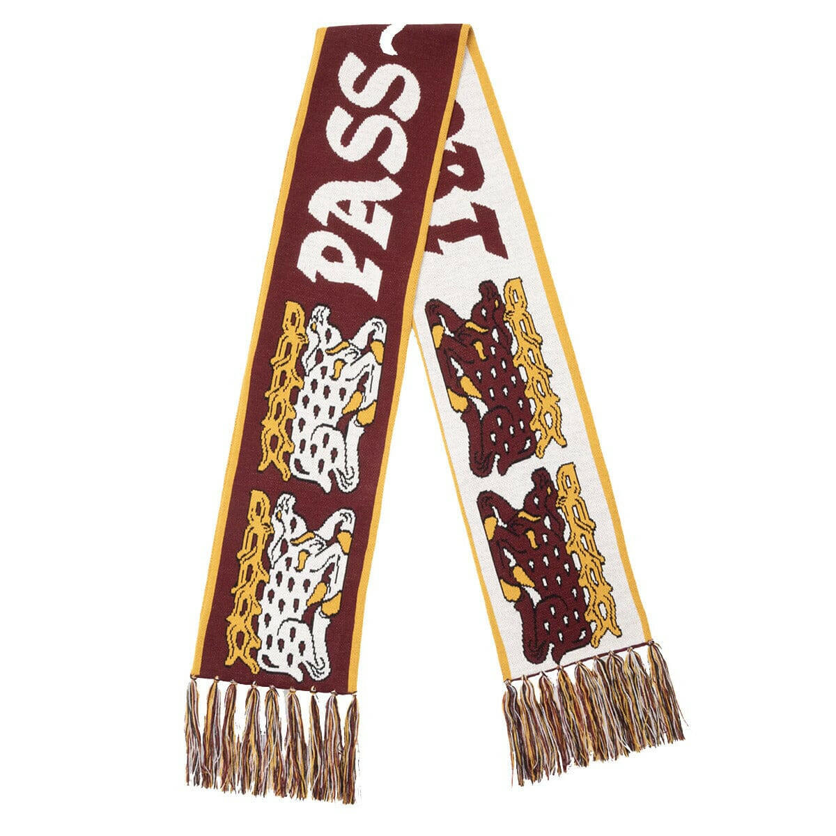 Pass~Port - Antler Scarf Maroon/Gold.