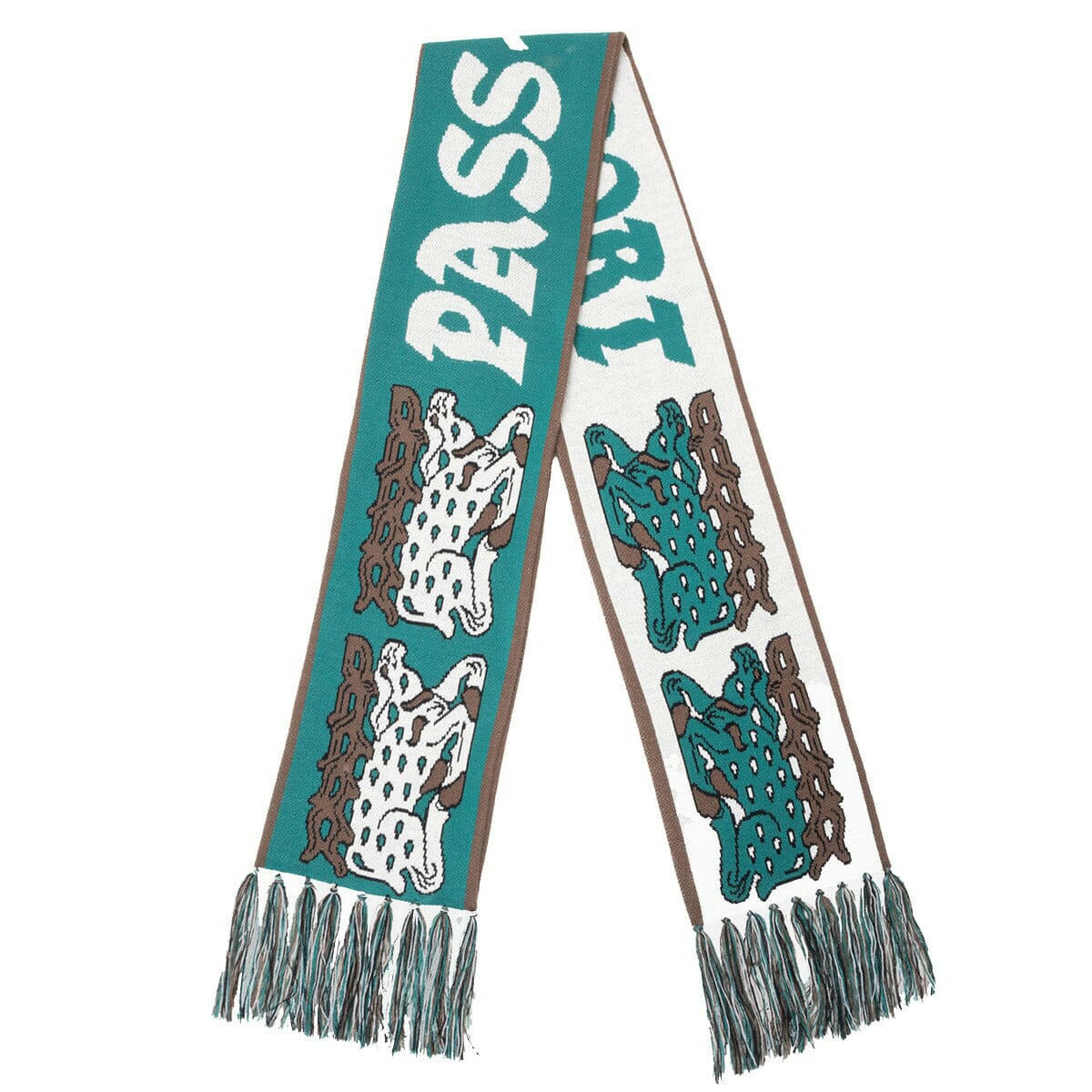 Pass~Port - Antler Scarf Teal/Brown.
