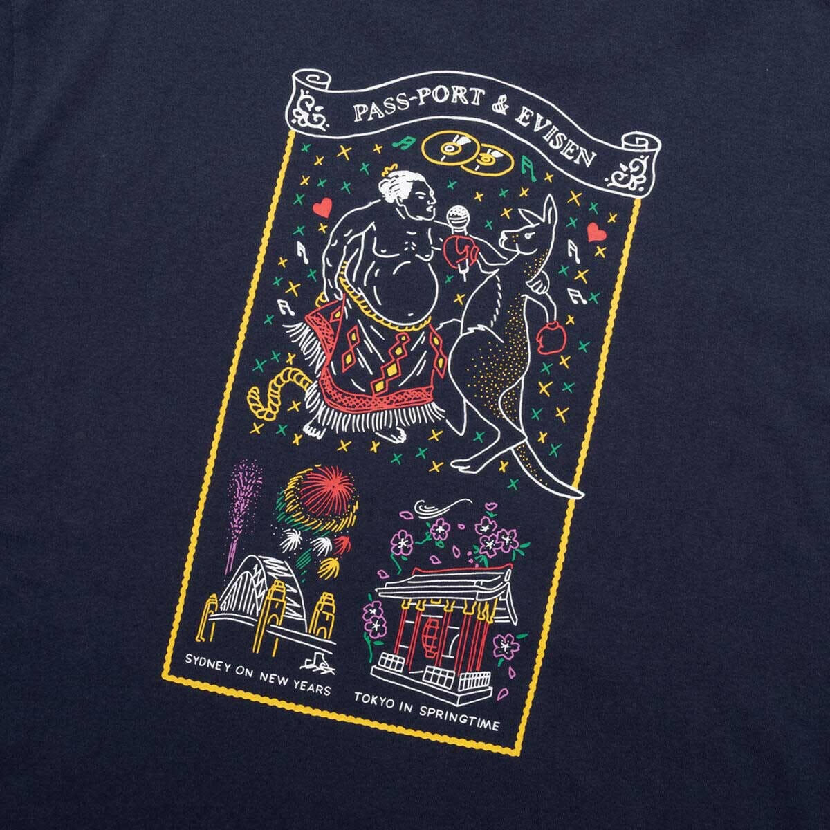 Pass~Port - X Evisen Karaoke Tee Navy.
