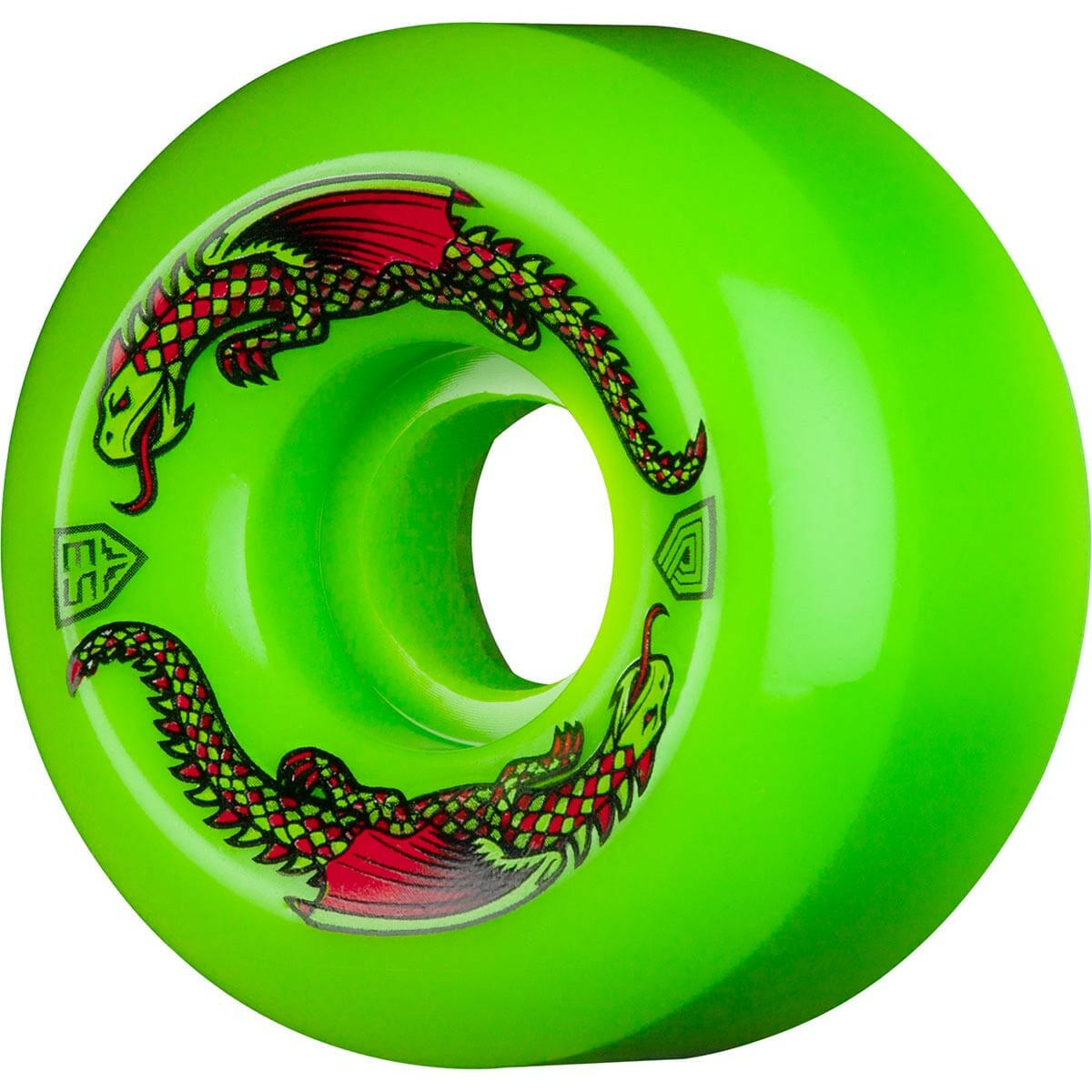 Powell Peralta - Dragon Formula Green 53MM x 33MM 93A Skateboard Wheels.