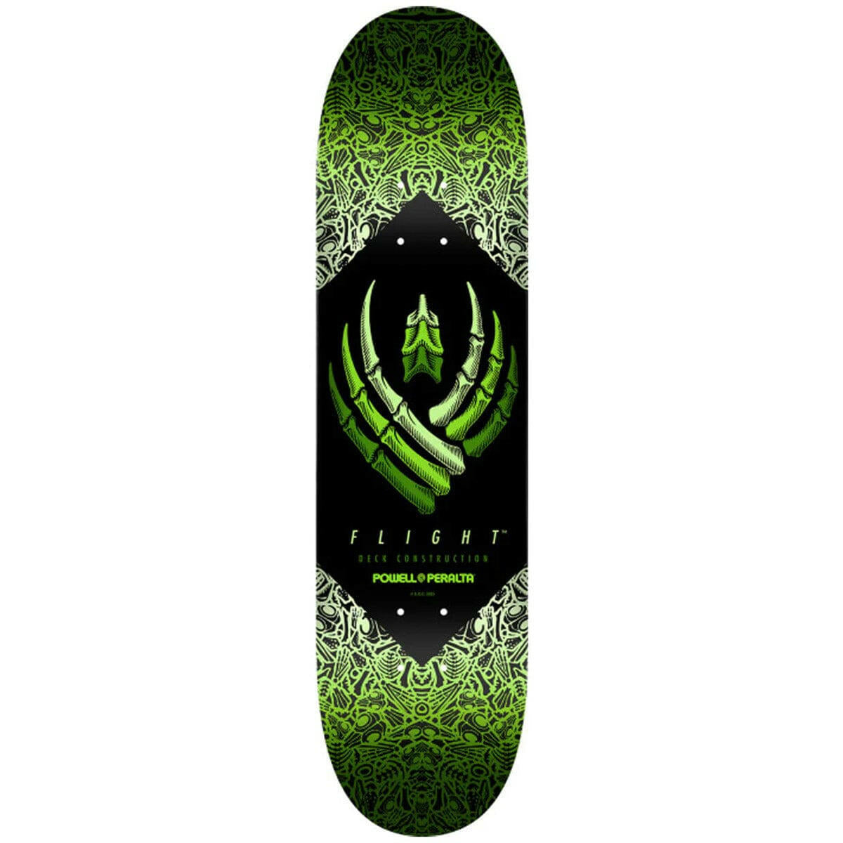 Powell Peralta - Bones Green Flight 242 8.0 Skateboard Deck.