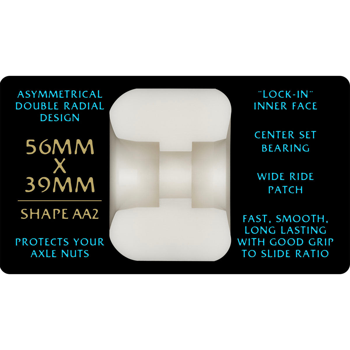 Powell Peralta Nano Rats AA2 Asymmetrical 56MM X 39MM 97A Skateboard Wheels Info