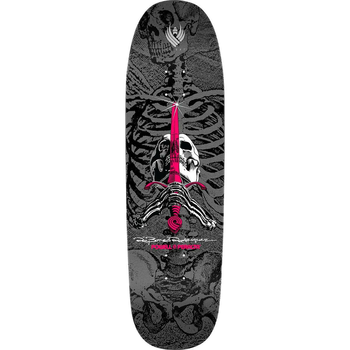 Powell Peralta - Ray Rodriguez Skull & Sword Flight Black 9.265 Skateboard Deck.