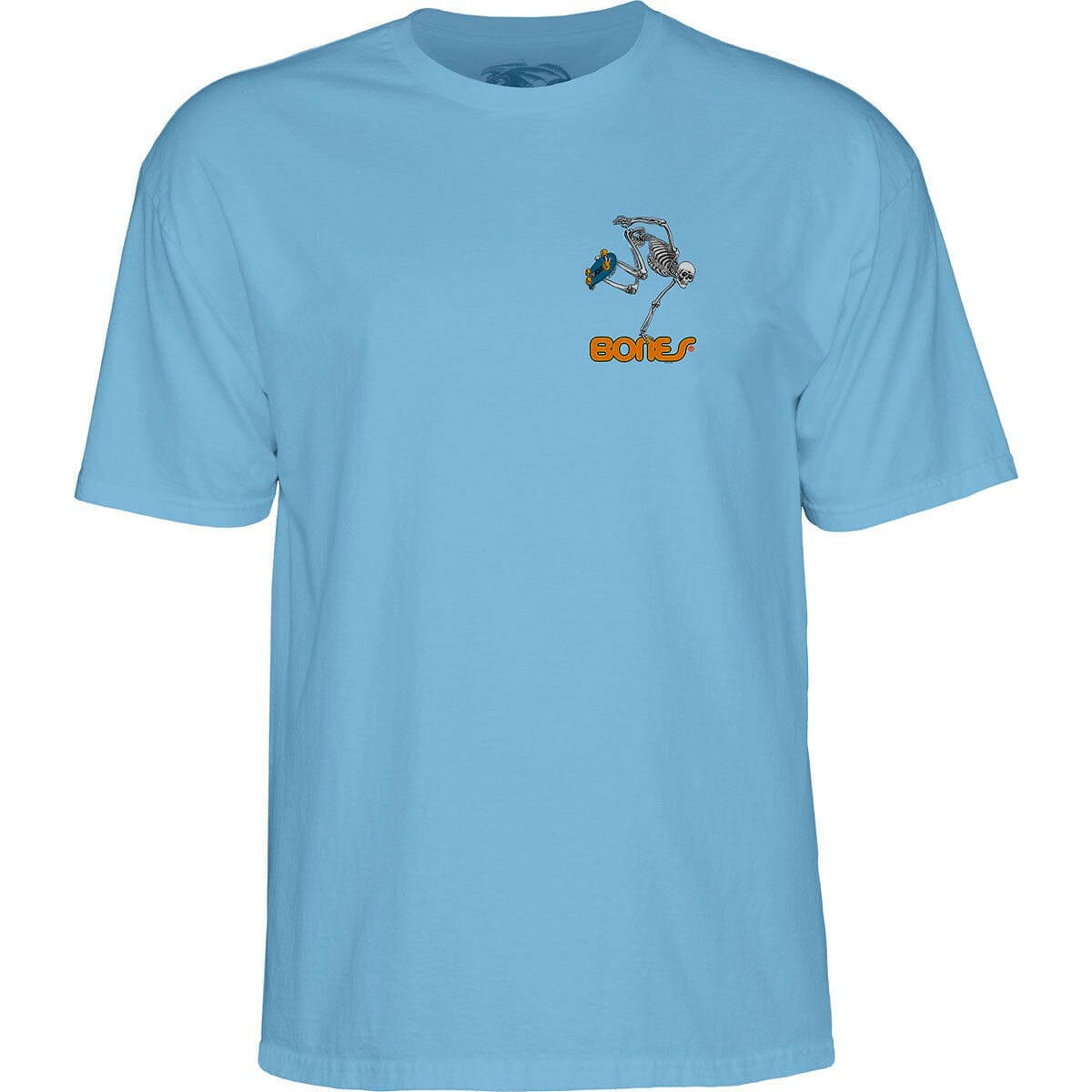 Powell Peralta - Skateboarding Skeleton Tee Baby Blue.