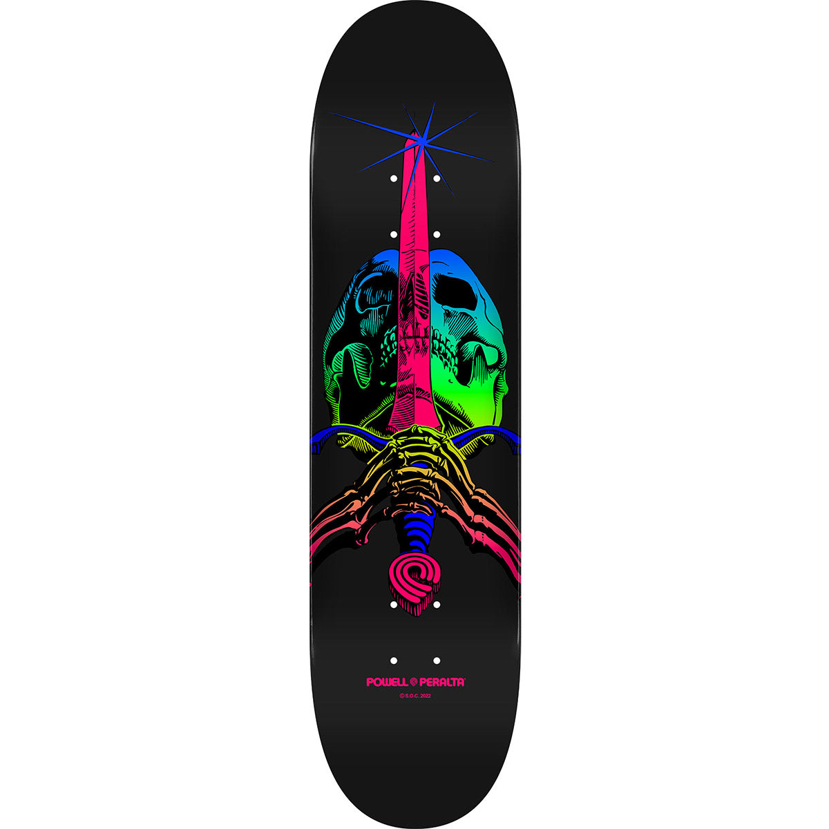 Powell Peralta Skull & Sword Green Fade 8.25 Skateboard Deck