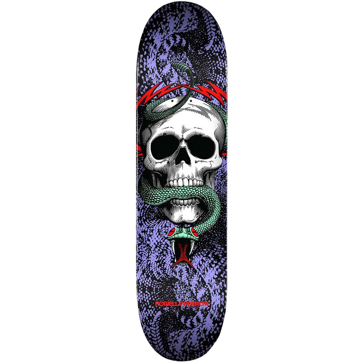 Powell Peralta - Skull & Snake Black/Purple 7.75 Skateboard Deck.