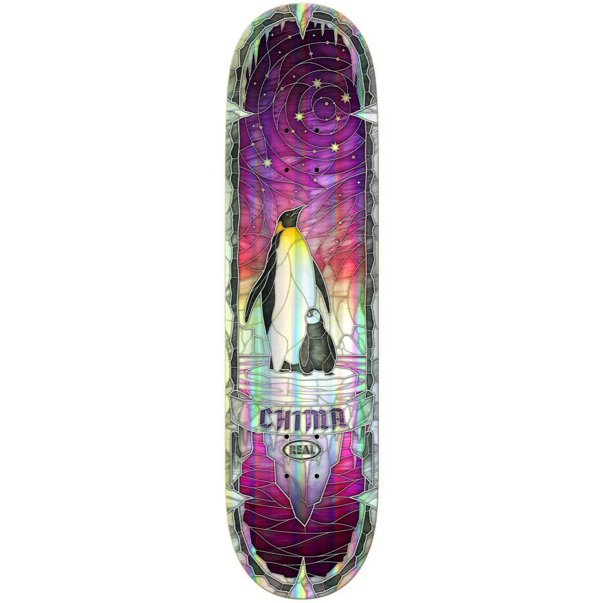 Real - Chima Ferguson Holographic Cathedral 8.25 Skateboard Deck.