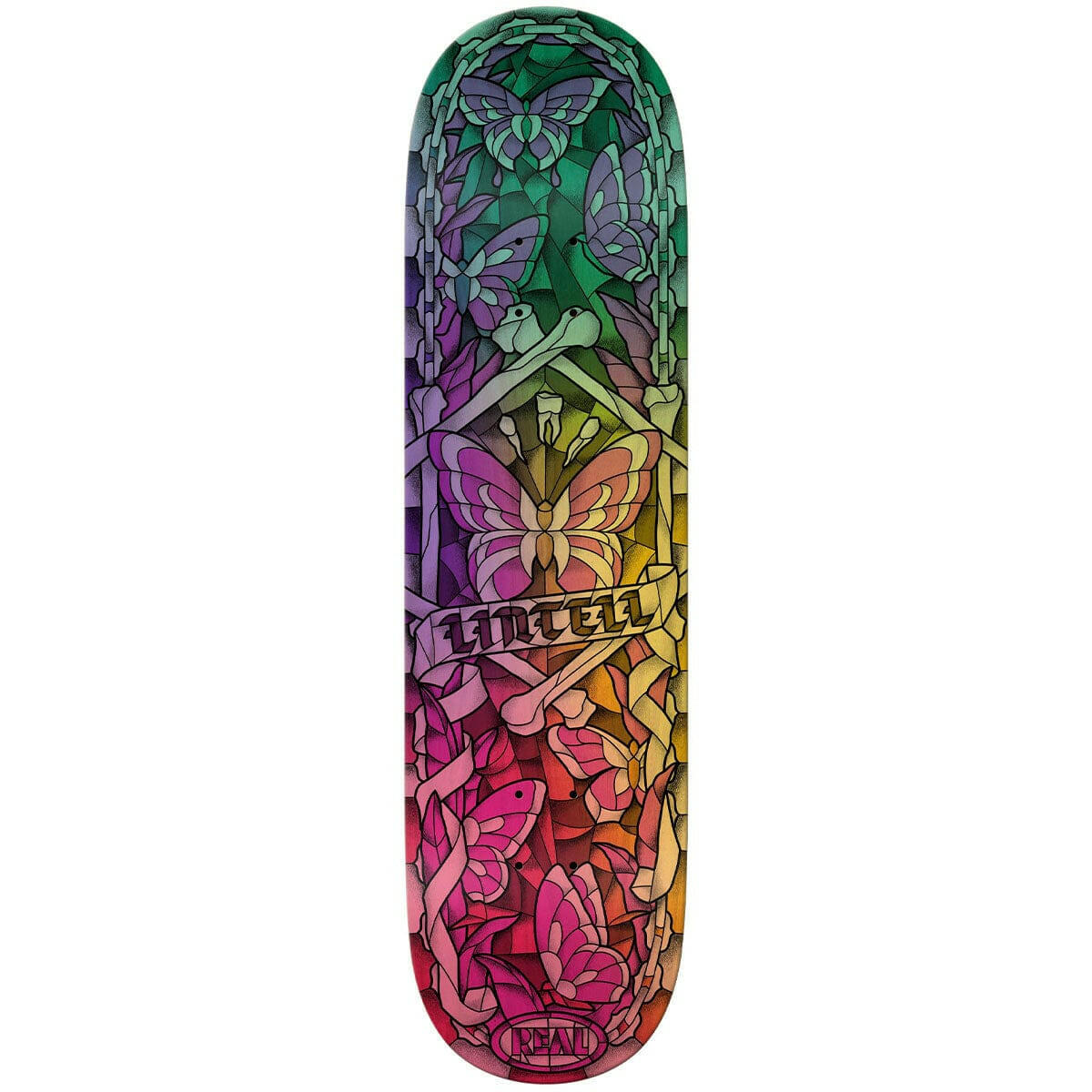 Real - Harry Lintell Chromatic Cathedral Full SE 8.38 Skateboard Deck.