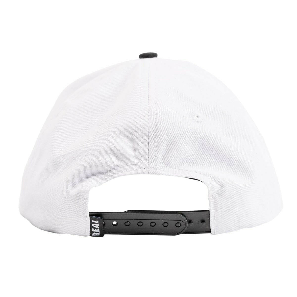 Real - Oval Snapback White/Black/Red.