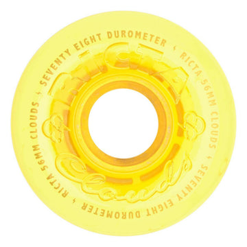 Ricta - Hi Vis Clouds Yellow 56MM 78A Skateboard Wheels.