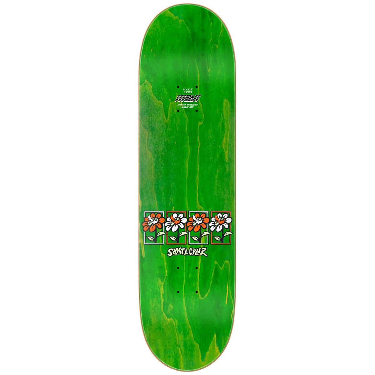 Santa Cruz - Fabiana Delfino Flower Frame FeelBase 8.0 Skateboard Deck.