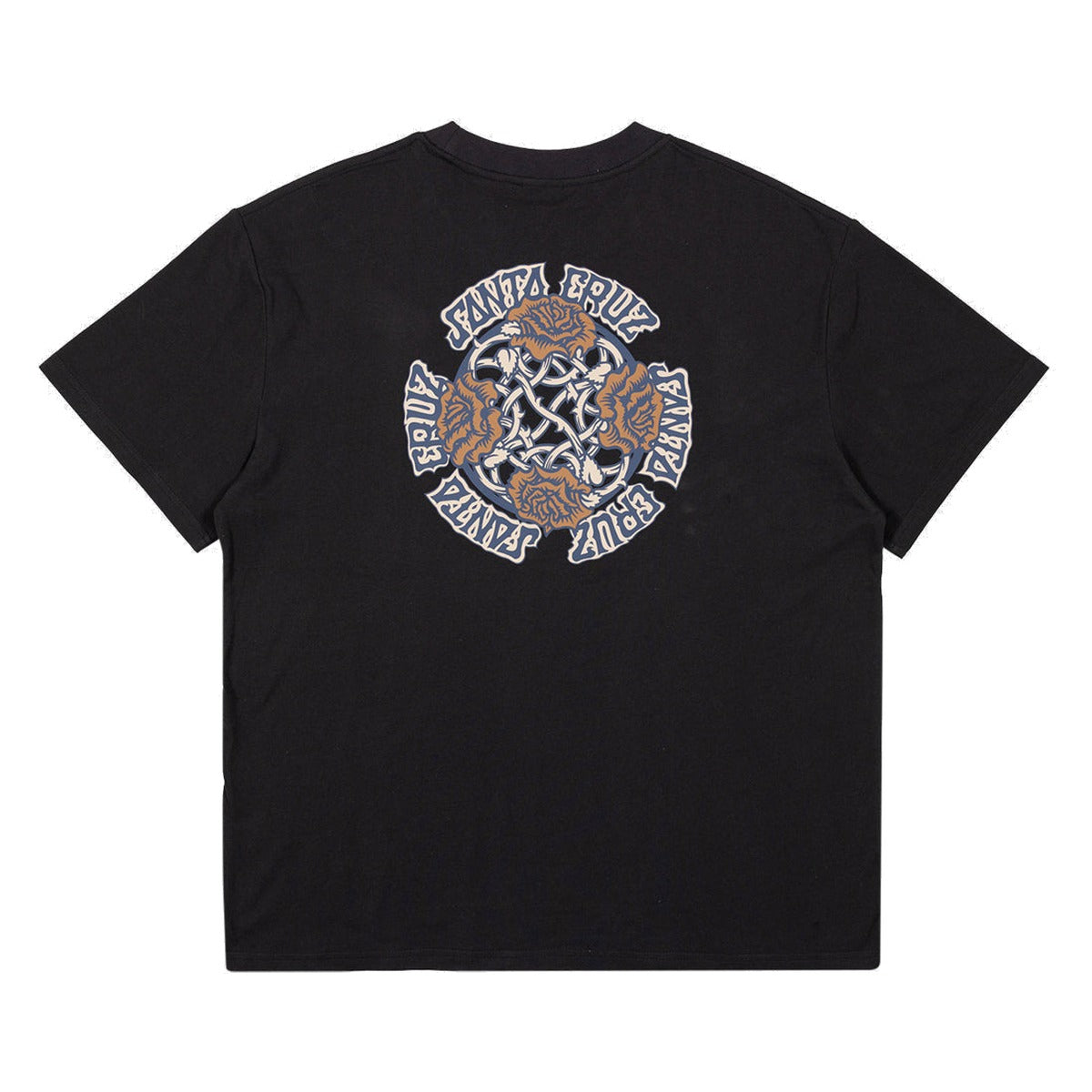 Santa Cruz - Dressen Evo Roses Tee Off Black - back view