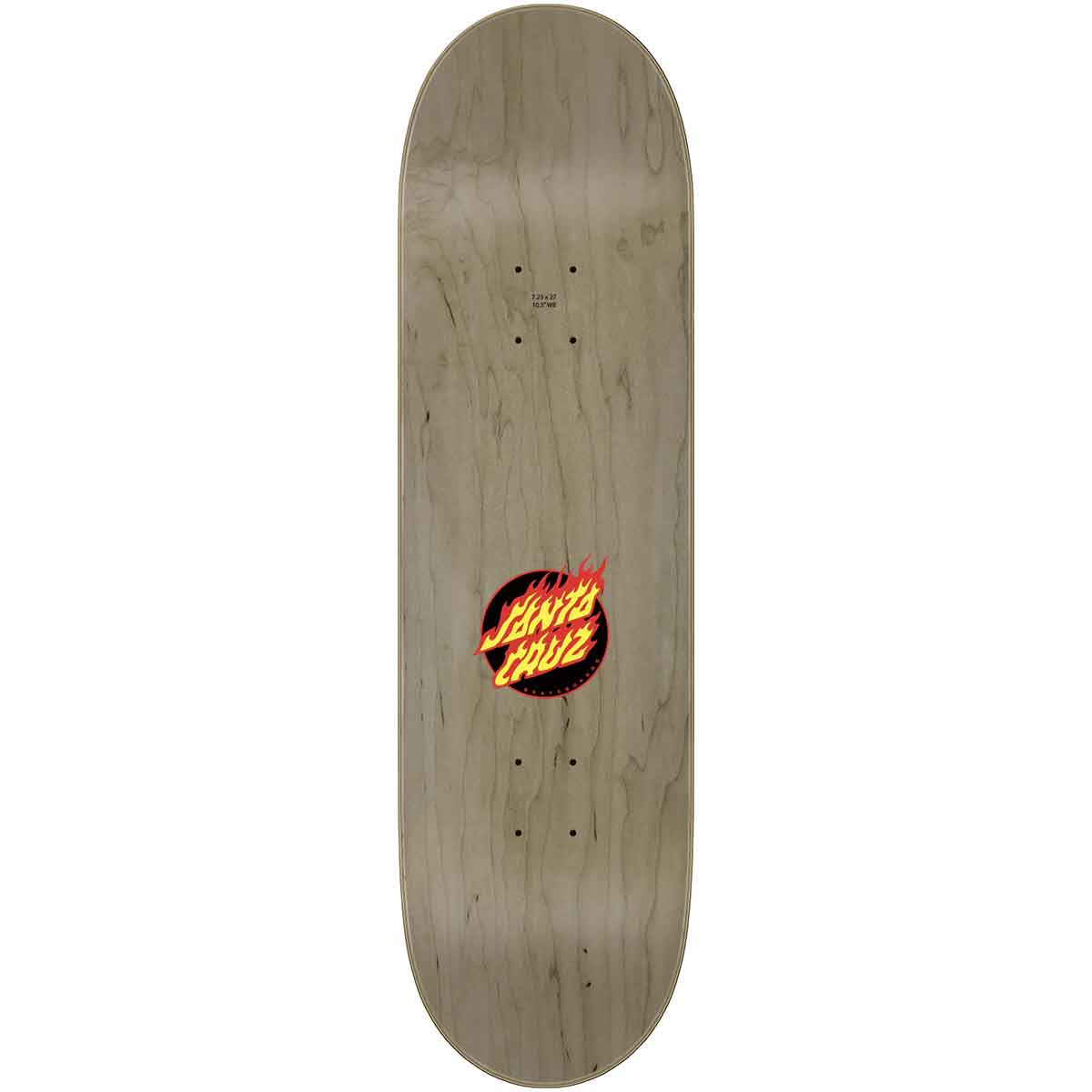 Santa Cruz Flame Dot 7.25 Skateboard Deck Top