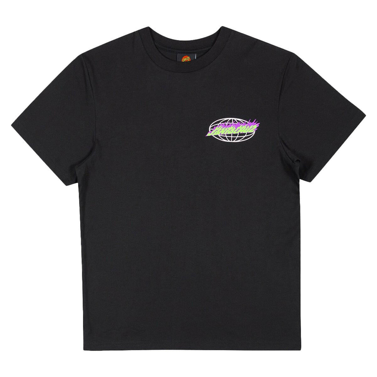 Santa Cruz - Global Flame Dot Youth Tee Black.