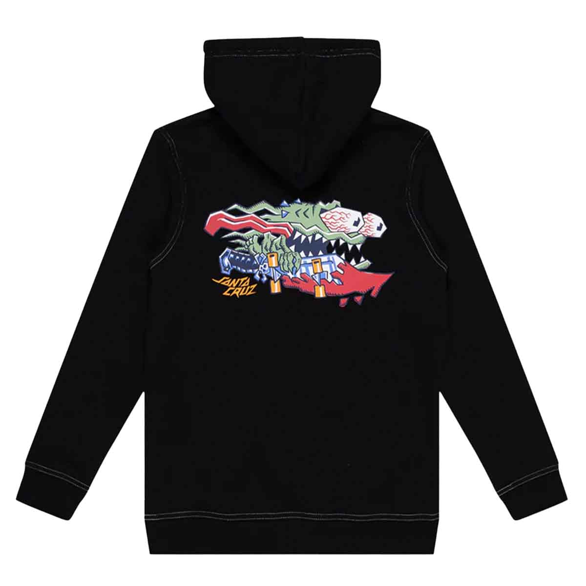 Santa Cruz Meek Scratched Slasher Youth Hoodie Black Back