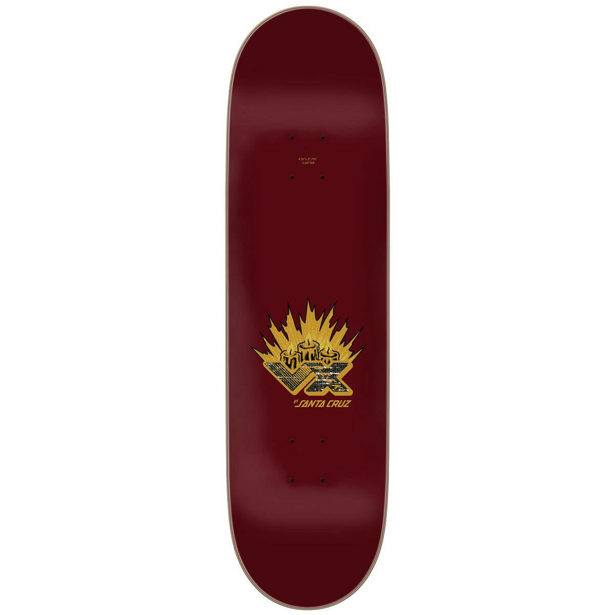 Santa Cruz - Rob Pace Occult VX Maroon 8.5 Skateboard Deck.