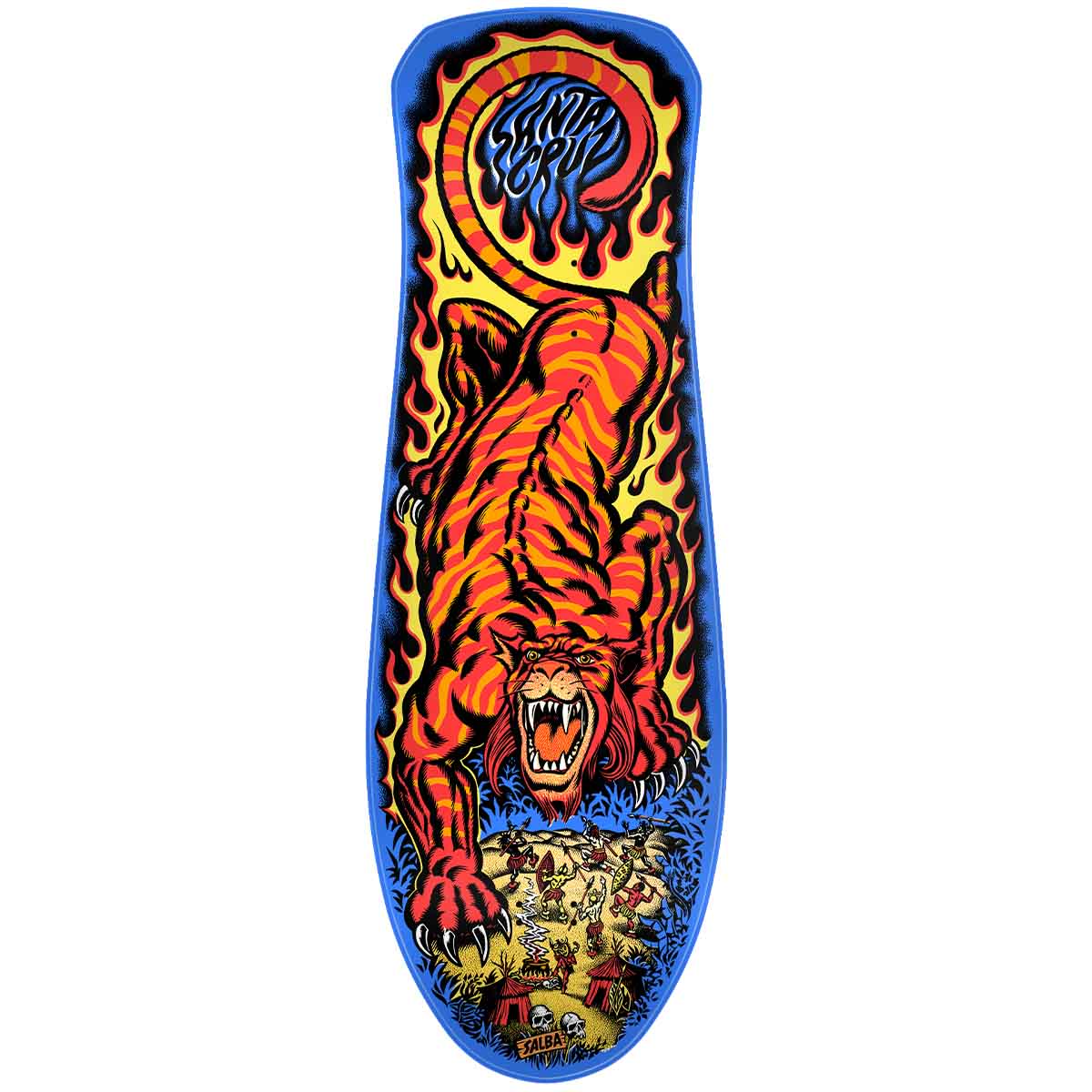 Santa Cruz Salba Tiger Reissue Blue | Deck Australia – OCD Skate Shop